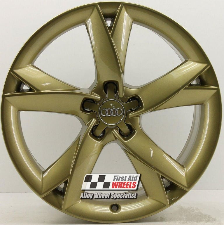 R335GL Swap AUDI A5 S5 8T 4X 19" GENUINE 5 Y SPOKE GLOSS GOLD ALLOY WHEELS