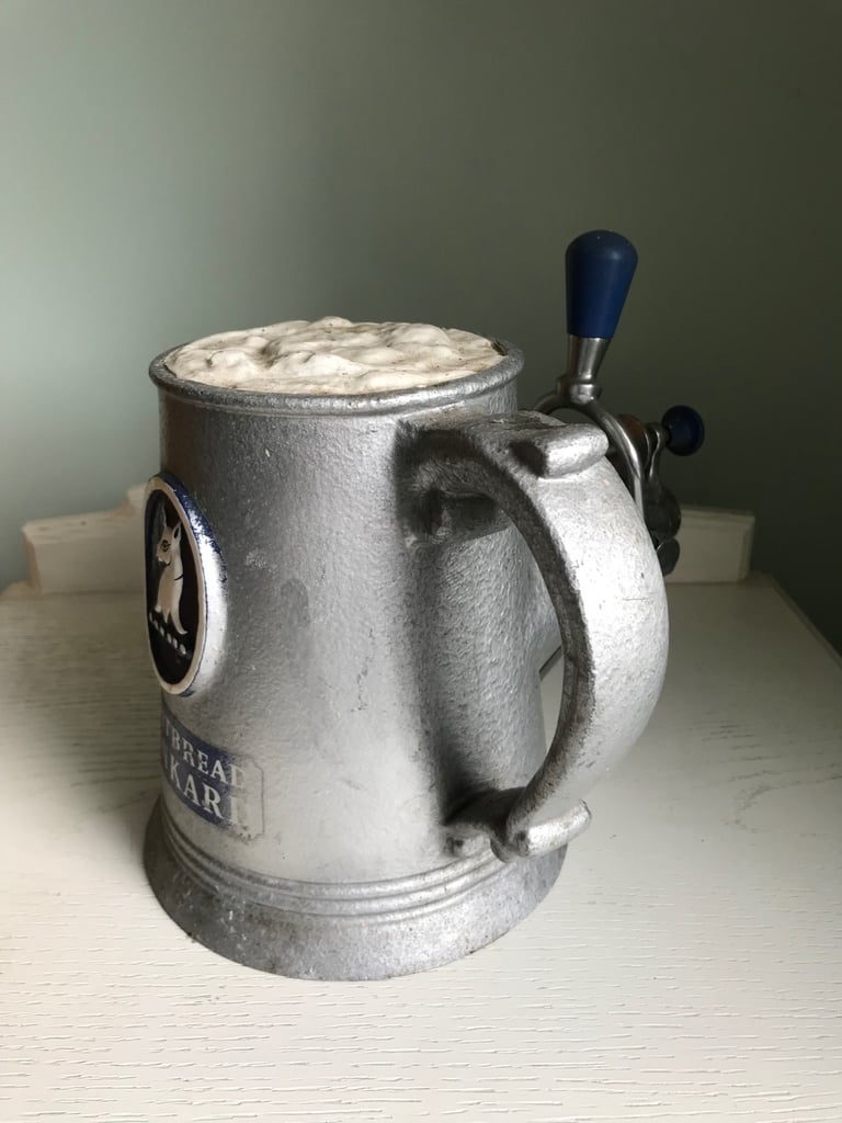 Vintage Whitbread Beer Pump and Glasses