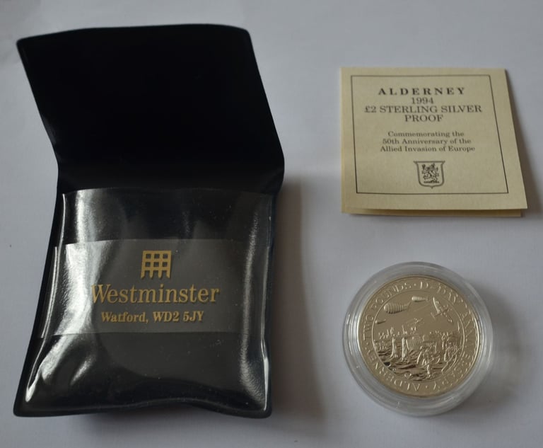 image for ALDERNEY 1994 £2 STERLING SILVER PROOF
