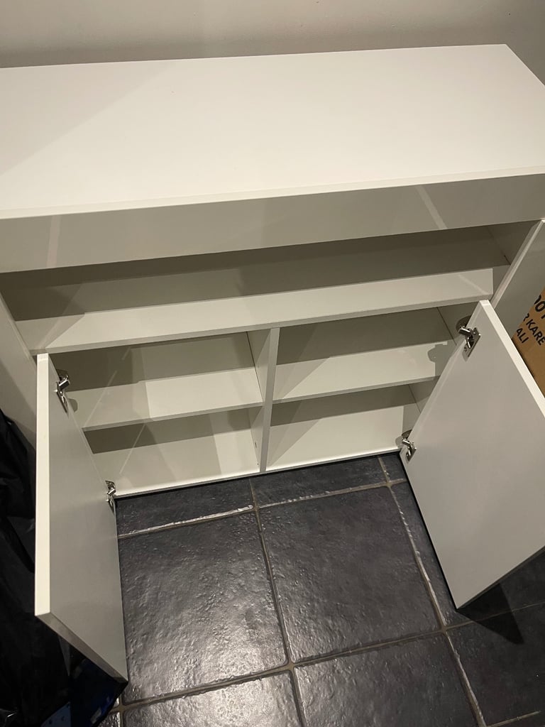 White Cabinet with LED Lights