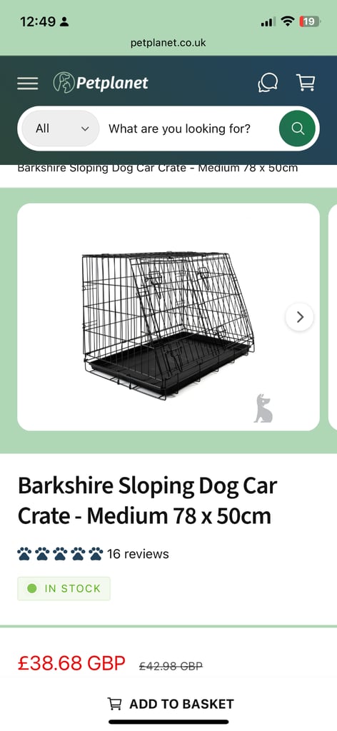 image for Double sloping dog crate 
