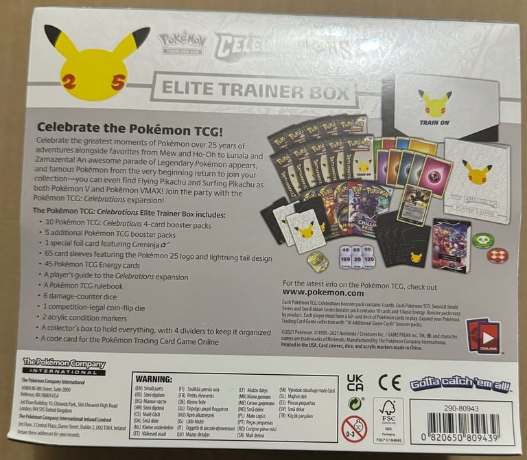 Pokemon Celebrations Elite Trainer Box