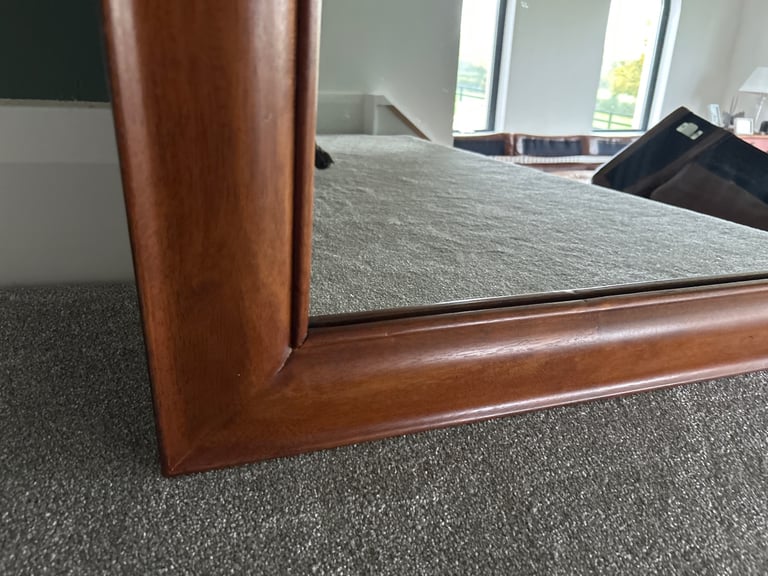 Large wooden framed mirror 