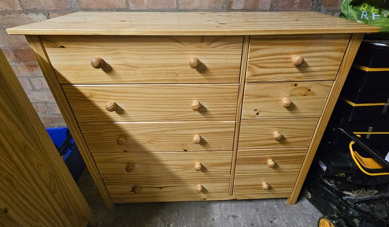 Light Pine wardrobe and 2 sets of drawers