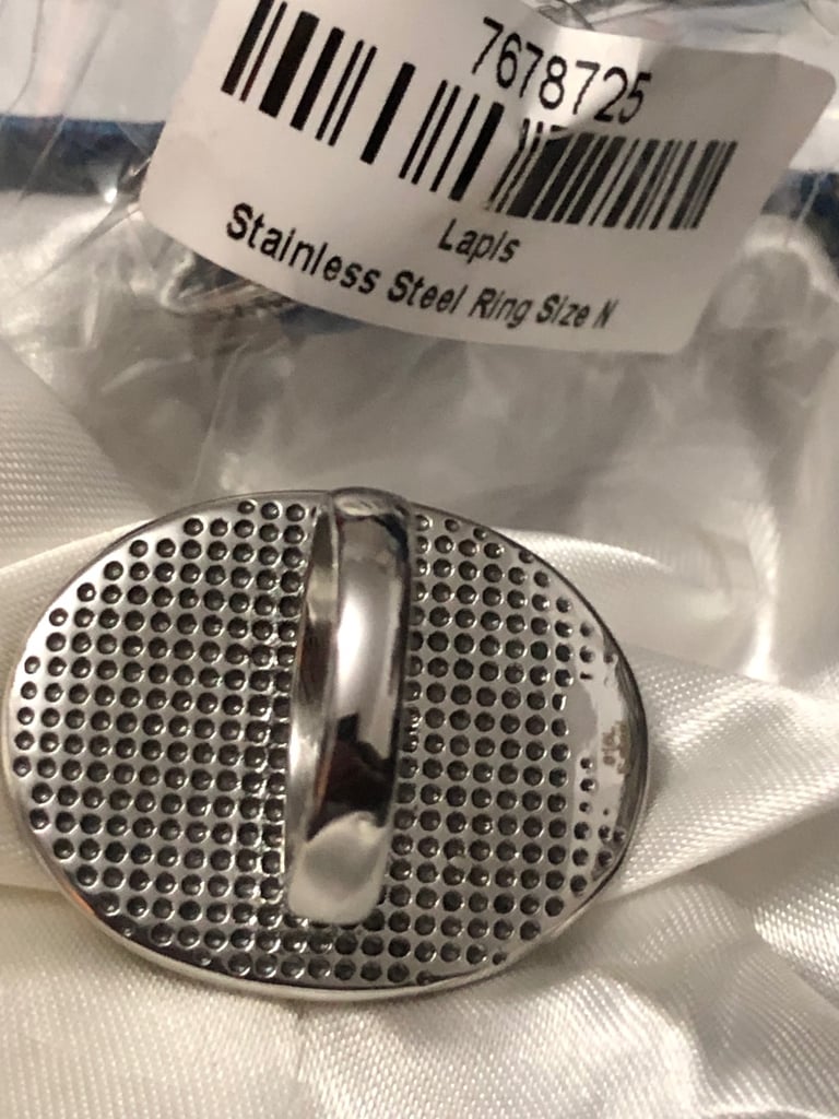 SET OF 2 Lapis Lazuli Oval Cut Lapis Lazuli Oval Shape Ring 50.00 Ct Size N NEW 