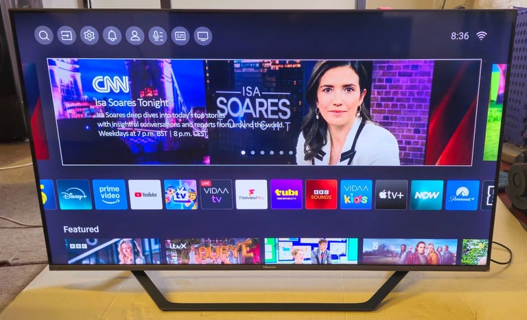 Hisense 50 inch smart 4k ultra HD Qled TV unused with remote 