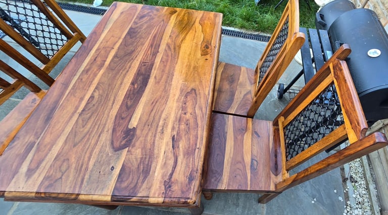 Solid wood table and chairs 
