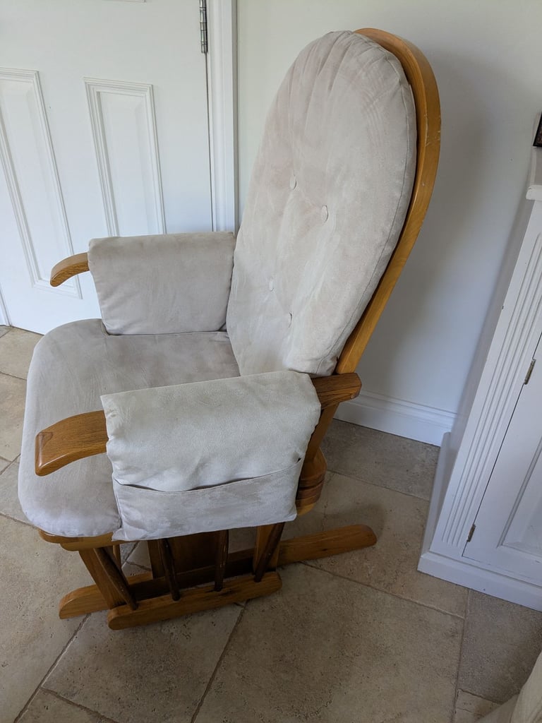 Nursery, reclining rocking chair.