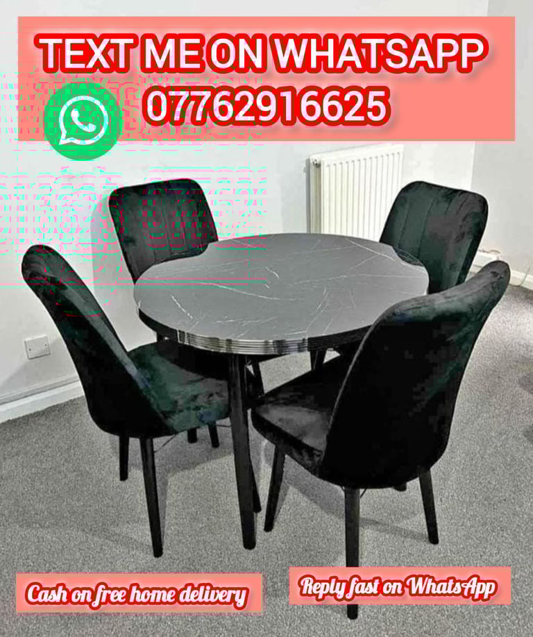 image for Brand New Dining Table with Chairs - Perfect for Your Home!