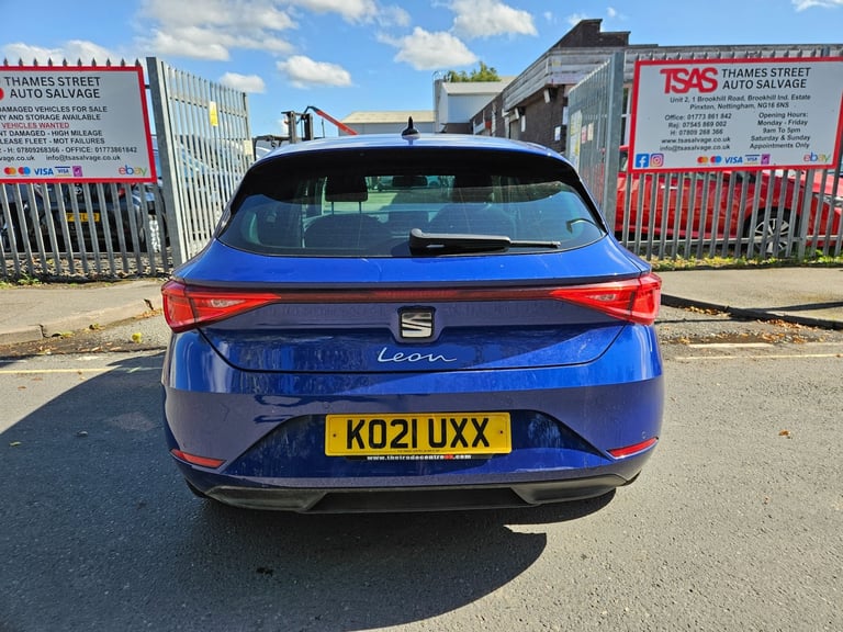 2021 21  SEAT LEON 1.0 TSI EVO SE Dynamic 5dr Blue Damaged Salvage