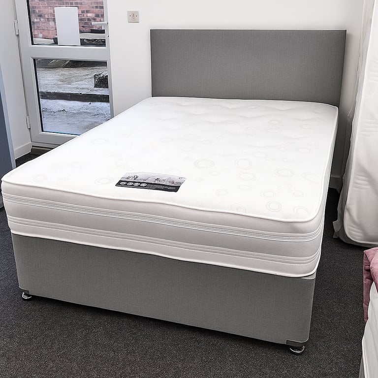 image for Modern Divan Bed with Storage Drawers Perfect for Single Small Double King Sizes