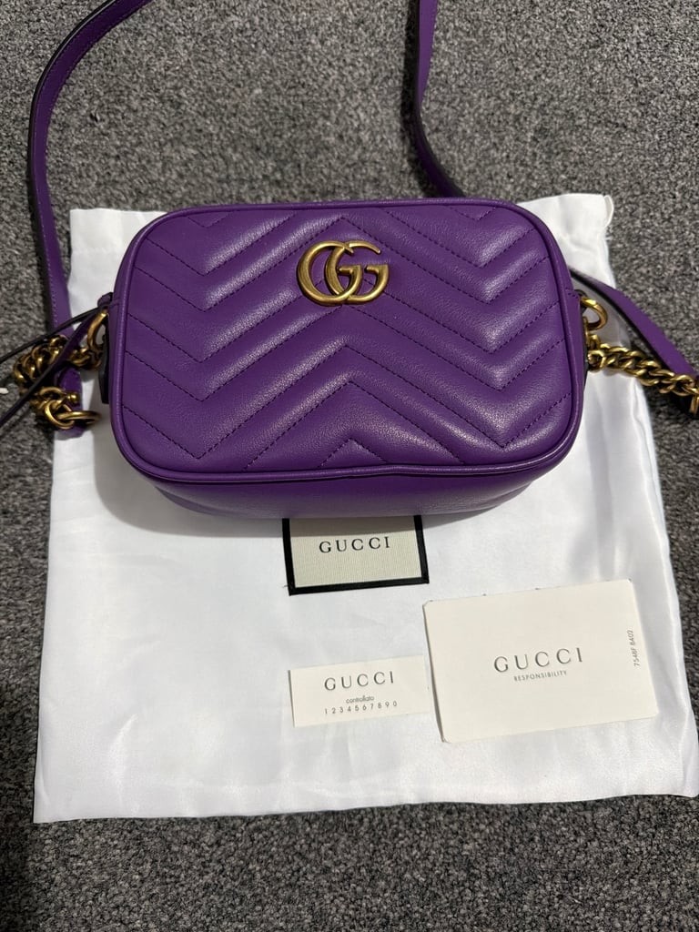 Gucci purple marmont bag