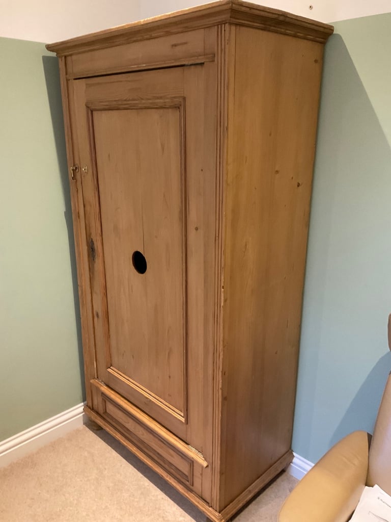 Antique French Pine Housekeepers Cupboard/ Wardrobe C1860 -1870