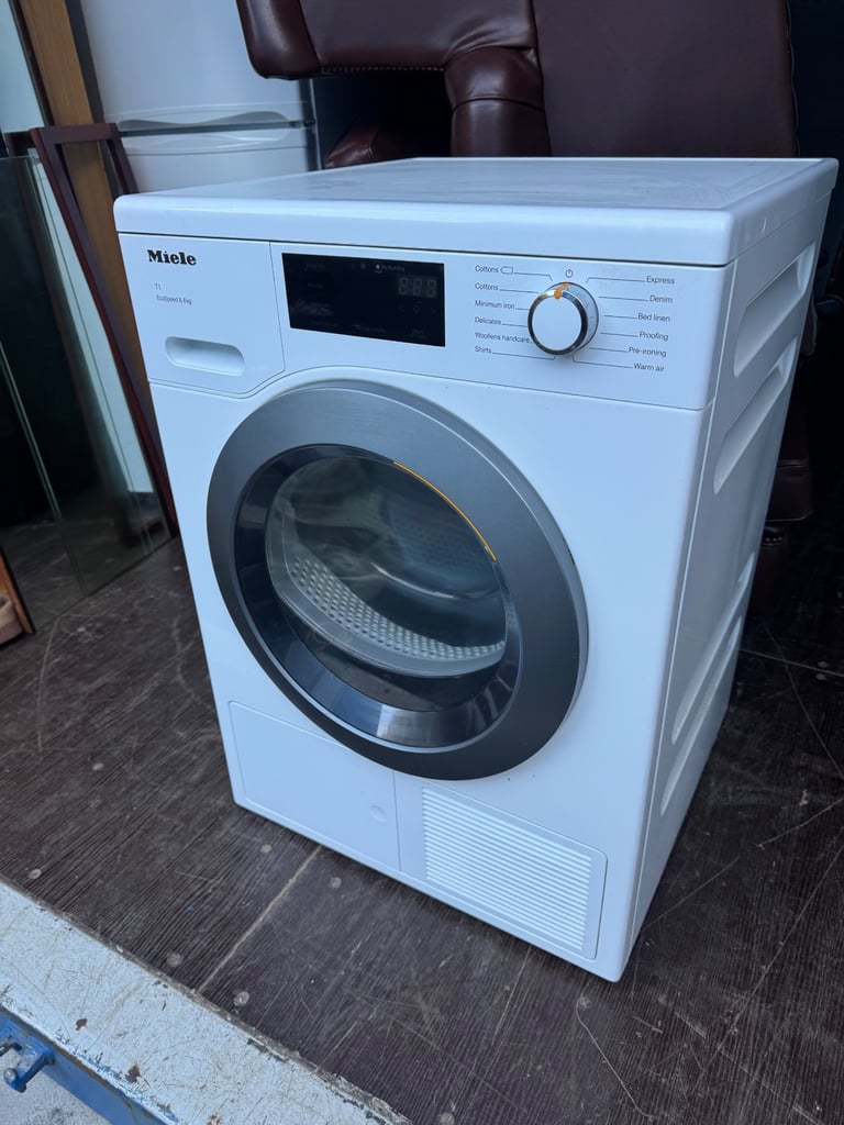Miele TCF640WP 8kg T1 Heat-Pump Tumble Dryer with EcoSpeed – White