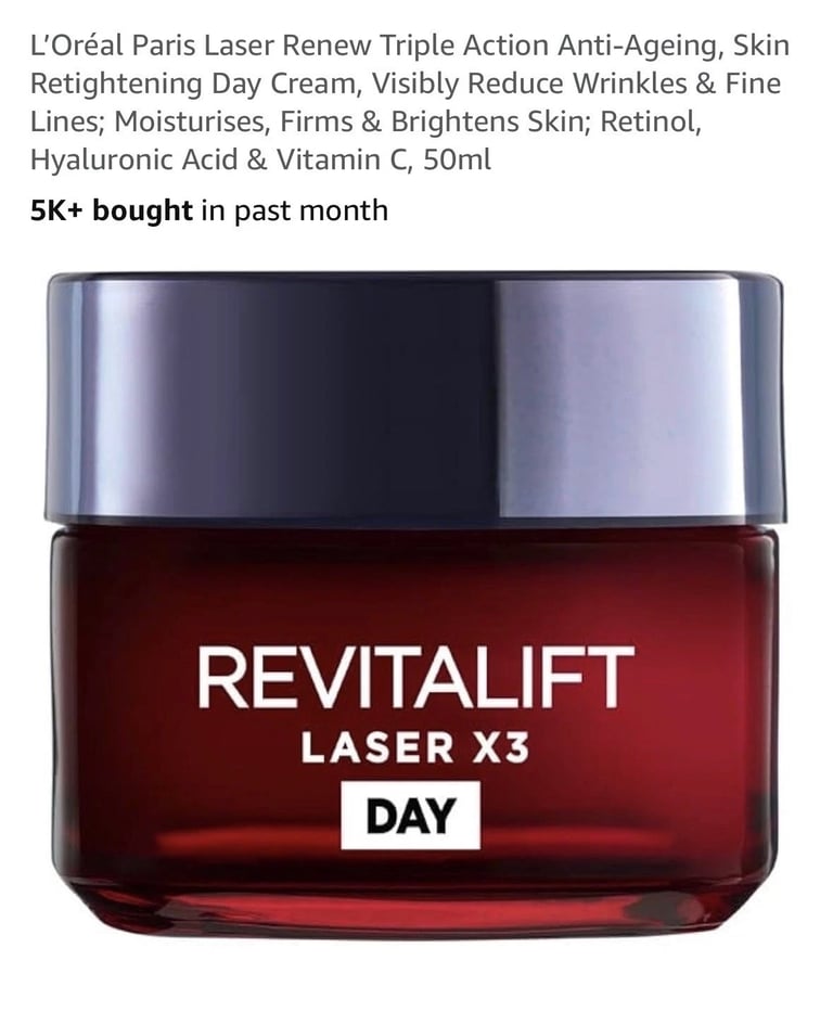 image for New | L’Oréal Paris Laser Renew Triple Action Anti-Aging Skin Retightening Day Cream 60g