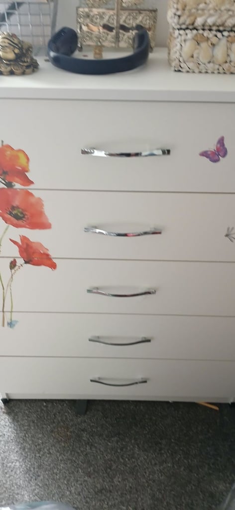 image for Shelving and chest of draws unit on offer - Treherbert