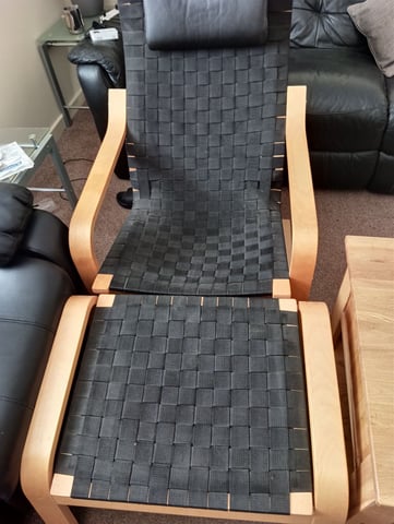 Ikea Poang Chair and matching footstool in Prestonpans, East