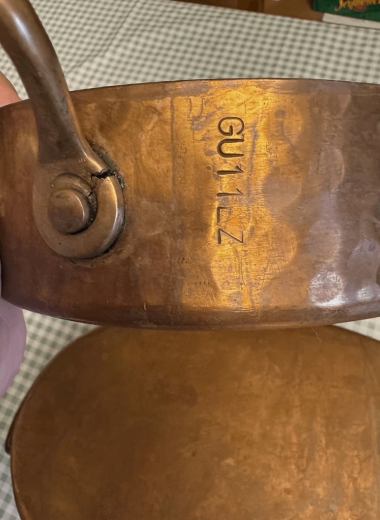 Heavy Vintage copper cooking pots 