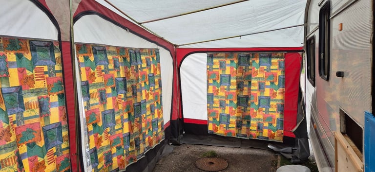 DOREMA caravan awning with annex room, inner tent, curtains and wheel skirt, size 8 (840)