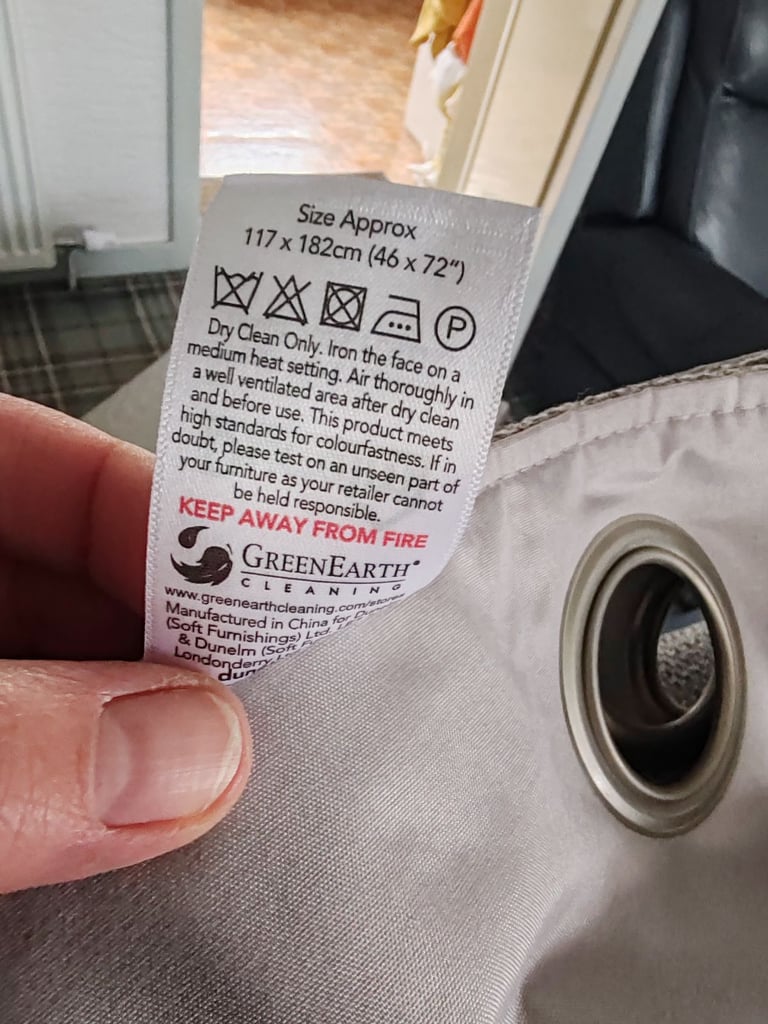 2 pairs of Grey Eyelet Curtains 