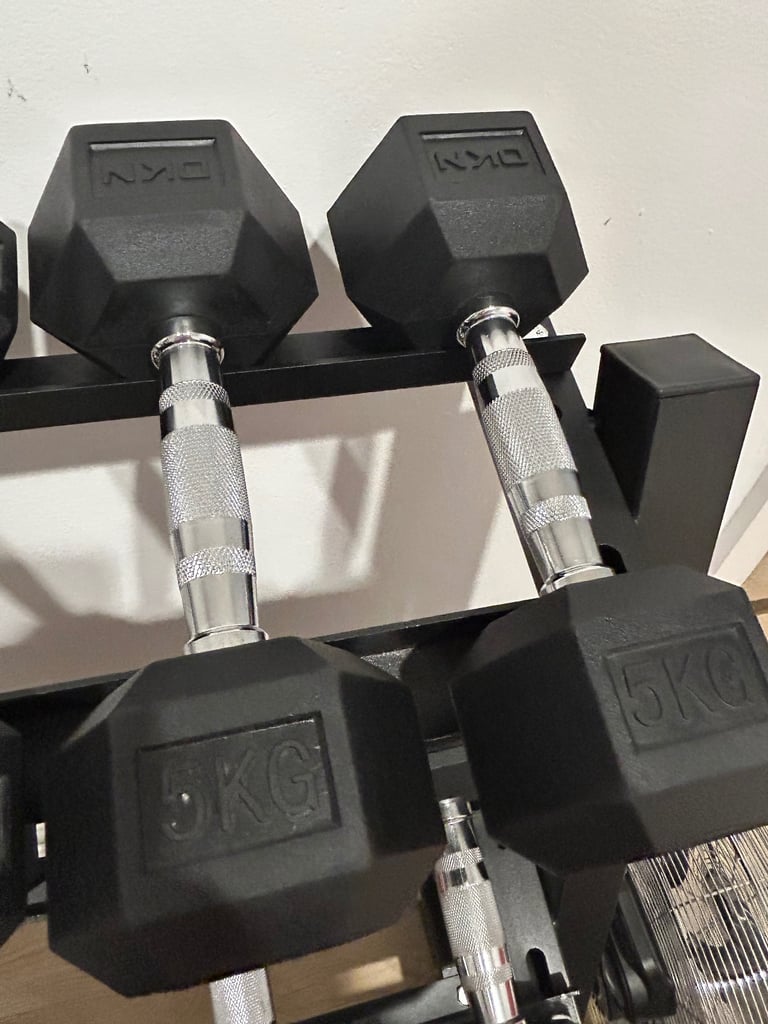 image for HEX dumbells 5kg x 2 (brand new in unopened box)