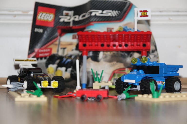 3 Lego Racers sets: 6602 Scorpion Buggy * 4593 Zero Hurricane & Red Blizzard * 8126 Desert Challenge