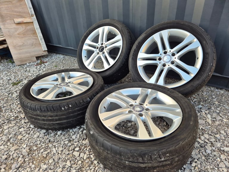 🌟Genuine Mercedes 18 inch alloy wheels 5x112 with MATCHING TYRES 6m 