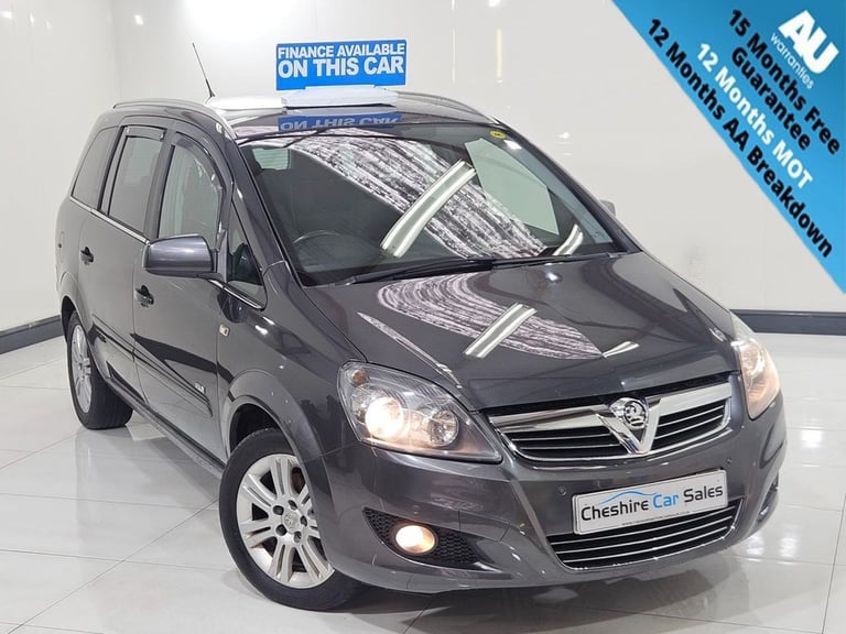 2012 12 VAUXHALL ZAFIRA 1.6 16V DESIGN MPV 5DR PETROL MANUAL EURO 5 (SNAV) (115 