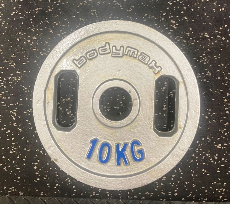 2 x Bodymax Olympic Weight Plates - 1 x 5kg, 1 x 10kg