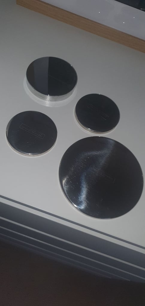 White Company and Jo Malone Stainless Steel candle lids 