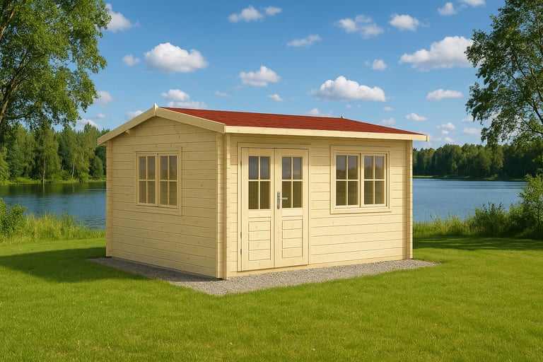 Log cabin Rumus 4m x 3m. Garden room, summer house, office, gym.