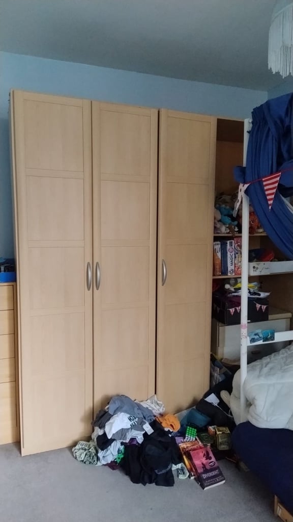 5 door beech wardrobe