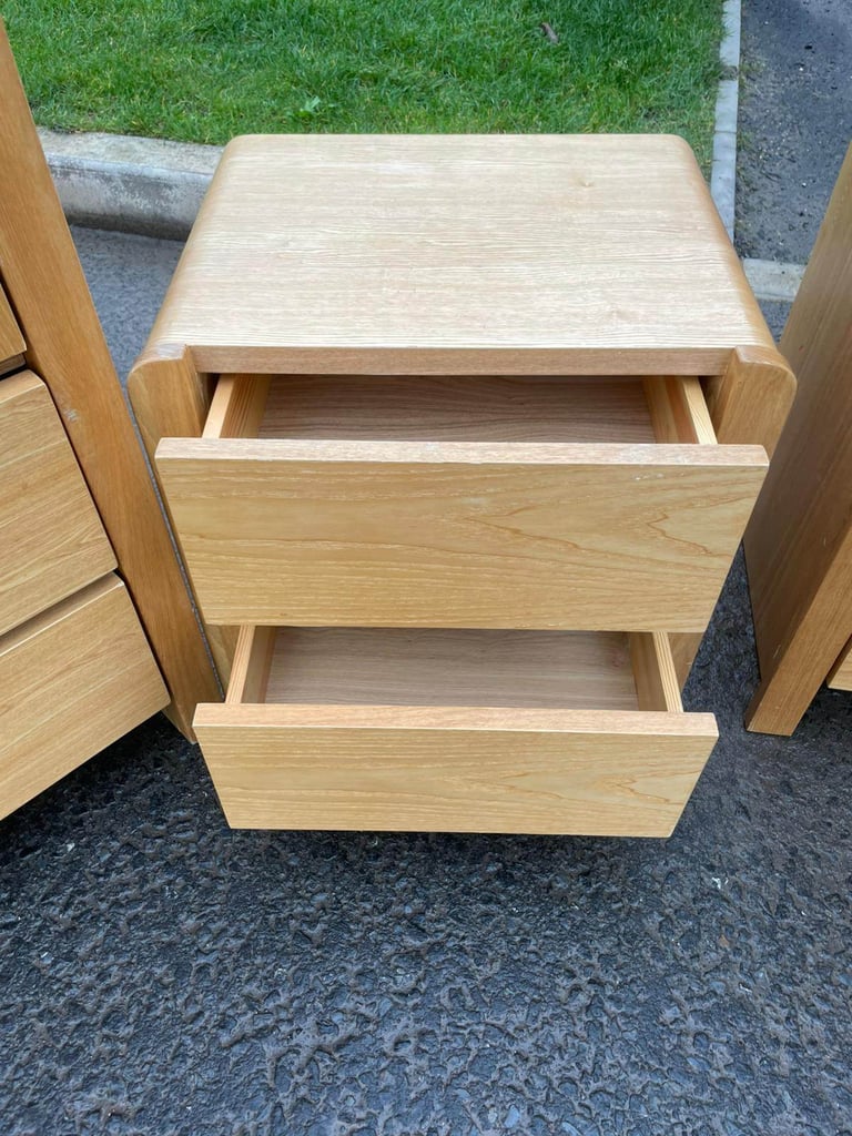 Bedroom suite Modern combination wardrobe £139  5 drawers chest of drawers £75 Bedside locker £20