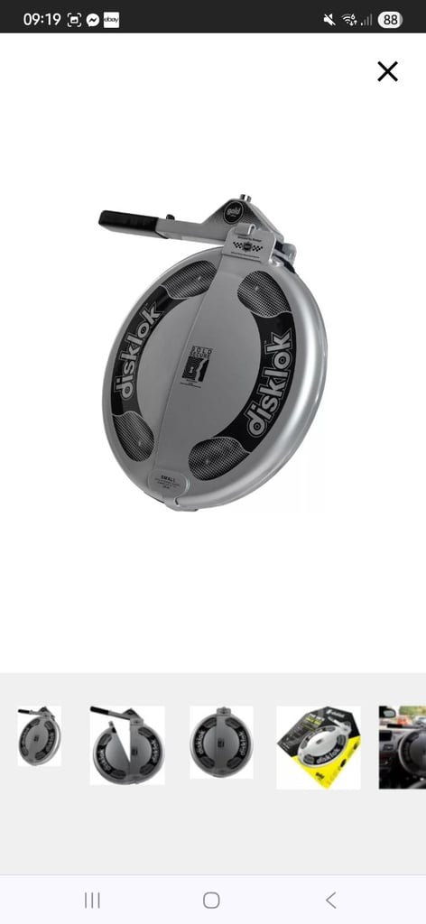 Disklok car security device. 