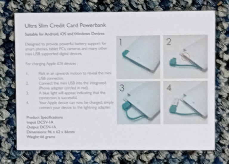 Tottenham hotspur ultra slim portable charging bank.