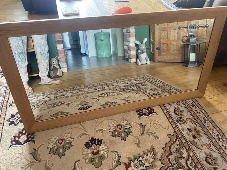image for 💙🪞 Barker & Stonehouse solid oak wall mirror