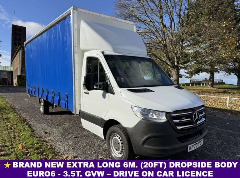 image for 2020 Mercedes-Benz Sprinter 2.1 316Cdi  3.5T New Extra Long 20ft (6m) Curtainside, Eu 6 163ps Cur...