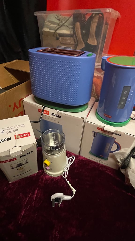 image for Bodum x MOMA Ettore Electric plastic water kettle, Toasterand coffee Grinder