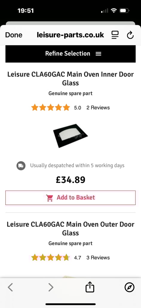Cream Leisure CLA60GAC 60cm Gas Cooker – Fully Working, Easy Fix, Great Price!