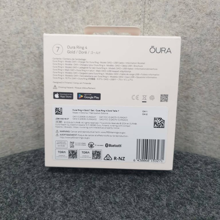 New & Factory Sealed Oura Ring 4 Gold Size 4 Smart Ring Wearable Heart Rate Fitness Tracker