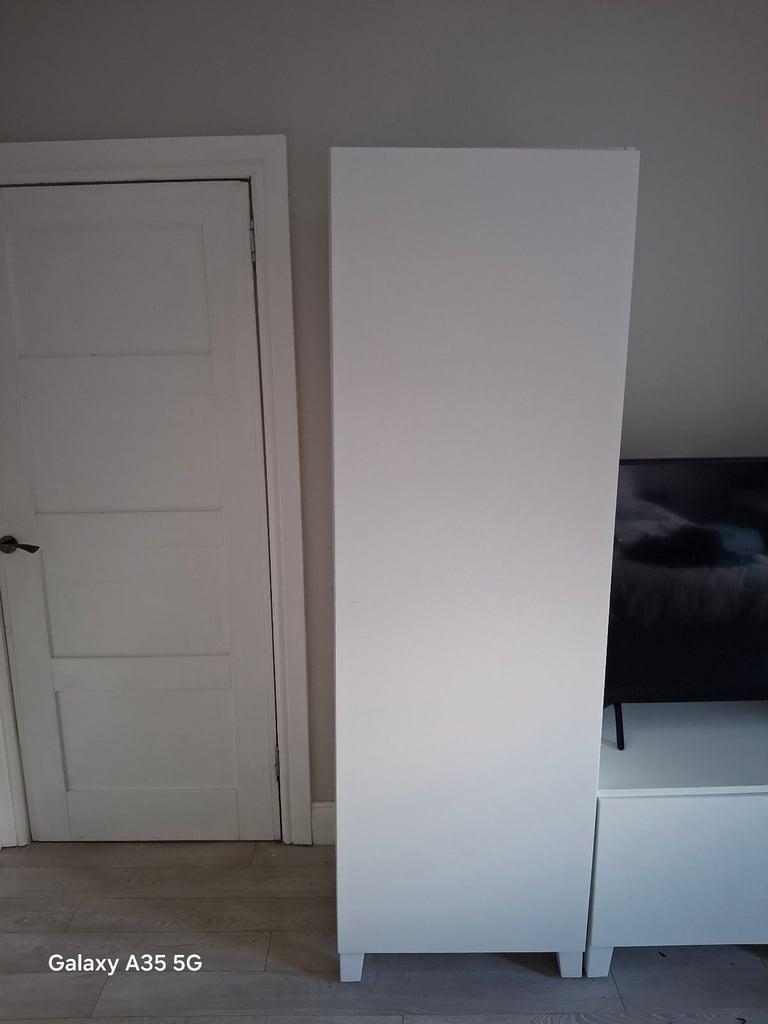 Ikea fonnes white single wardrobes