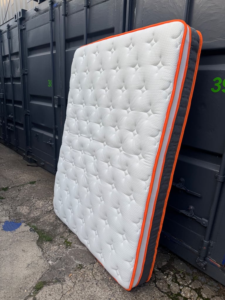 Purple Double Bed and Mattress + Headboard 