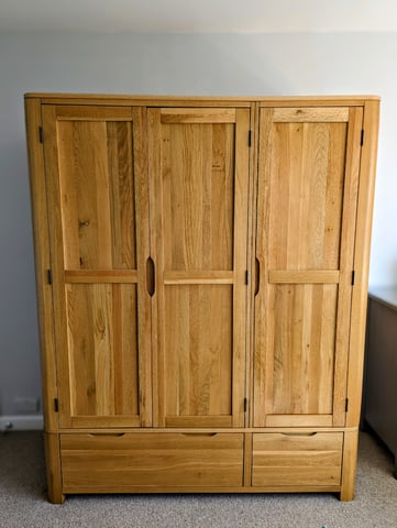 Oak Furniture Land Romsey Triple Wardrobe | in Exeter, Devon | Gumtree