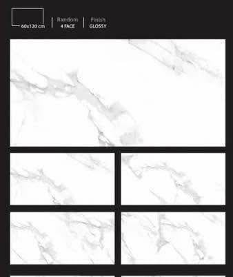 4 large tiles 600 x 1200 mm in white and grey marble pattern brand new price is for all 4 tiles