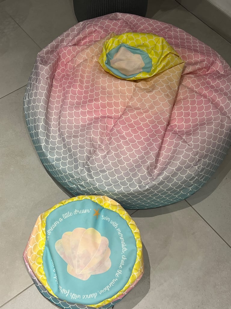 image for Kids unicorn bean bag and foot rest