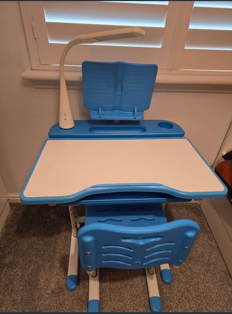image for Kids Study Table With Chair and LED Light