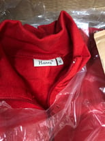 Job lot x23 100% cotton Hanes zip up red tops new