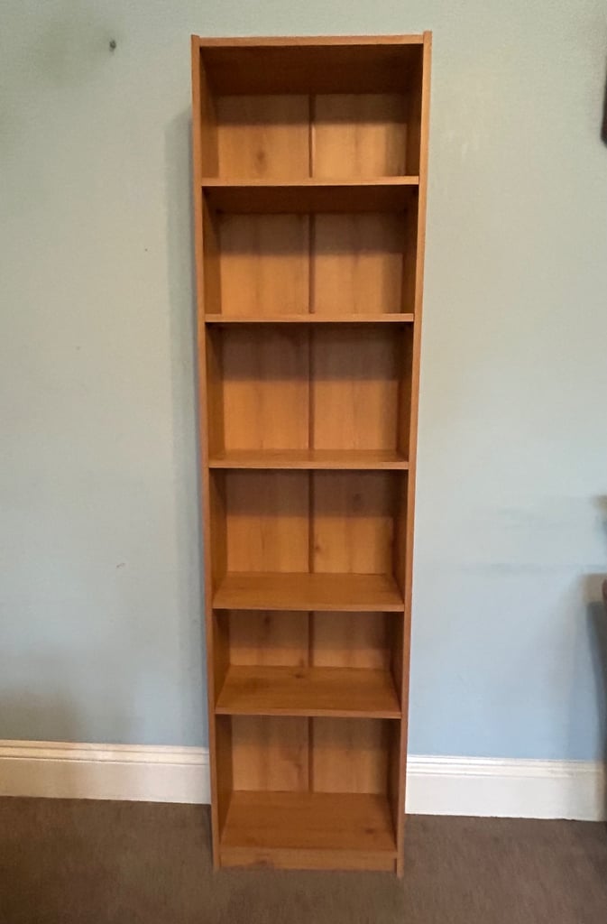 image for Pine Effect Bookcase 5 Shelves 4 Adjustable  H71in/180cm W18in/46cm D8.25in/21cm  D291