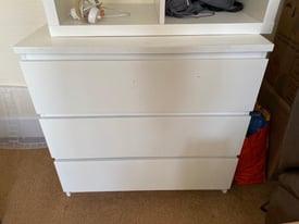 IKEA 3 chest of drawers unit - white