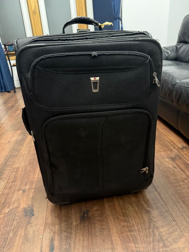 image for Medium Delsey Black Wheeled Suitcase